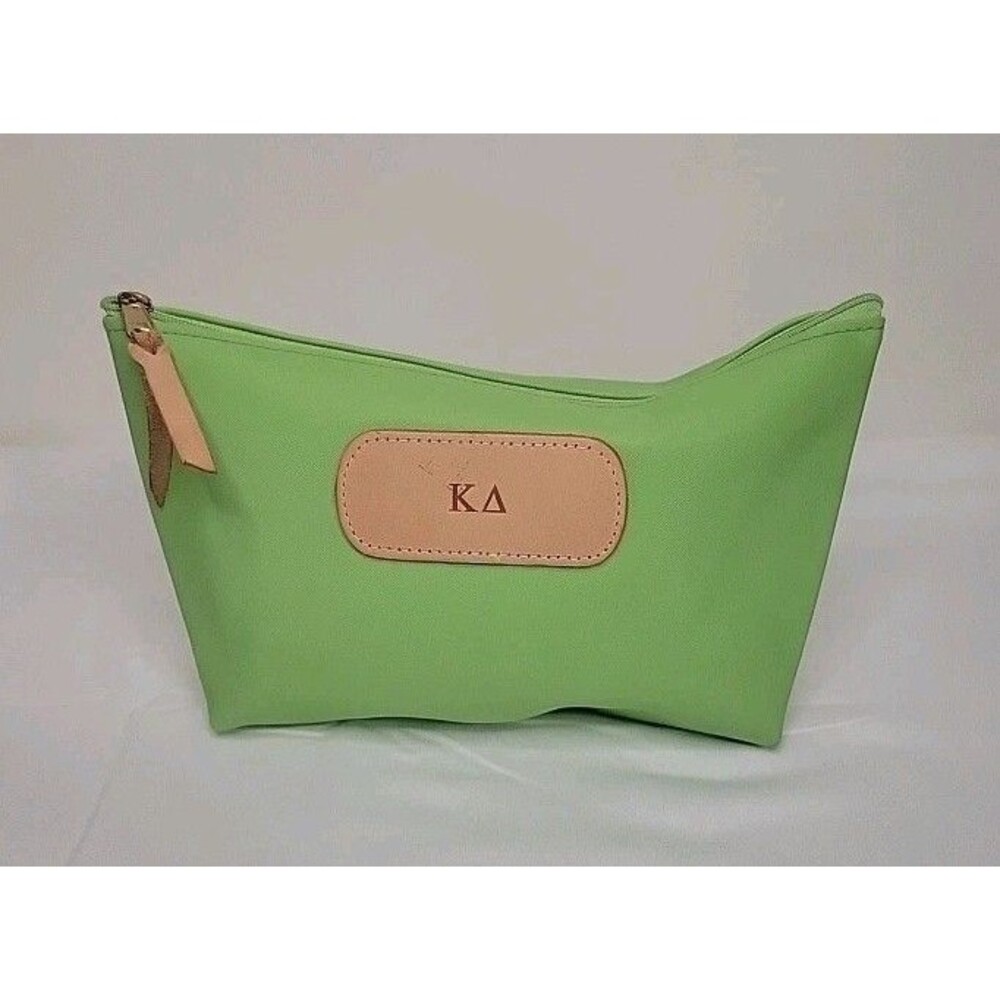 Jon Hart Design Coated Canvas Grande Pouch Kelly Green (KD Monogram) Kappa Delta
